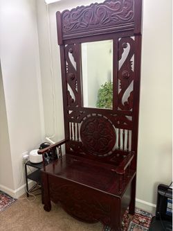 Vintage Mirrored Shoe Cabinet