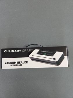 Culinary Craft Vacuum Sealer with 10 Bags