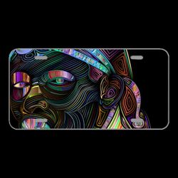License Plate Novelty Car Front Maasai Man People Abstract Chromatic