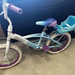 16 Inch Frozen Bike With Doll Carrier Attached