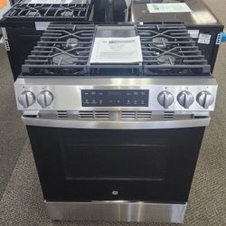 30 in. 5-Burners Slide-In Gas Range in Stainless Steel with Crisp Mode