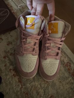Pink Air Jordans 1 , youth size 4.5Y or women’s 6