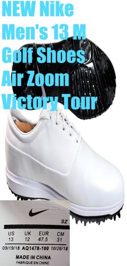 Nike Men's Size 13 M Golf Shoes Air Zoom Victory Tour White AQ1478-100 React Jordan