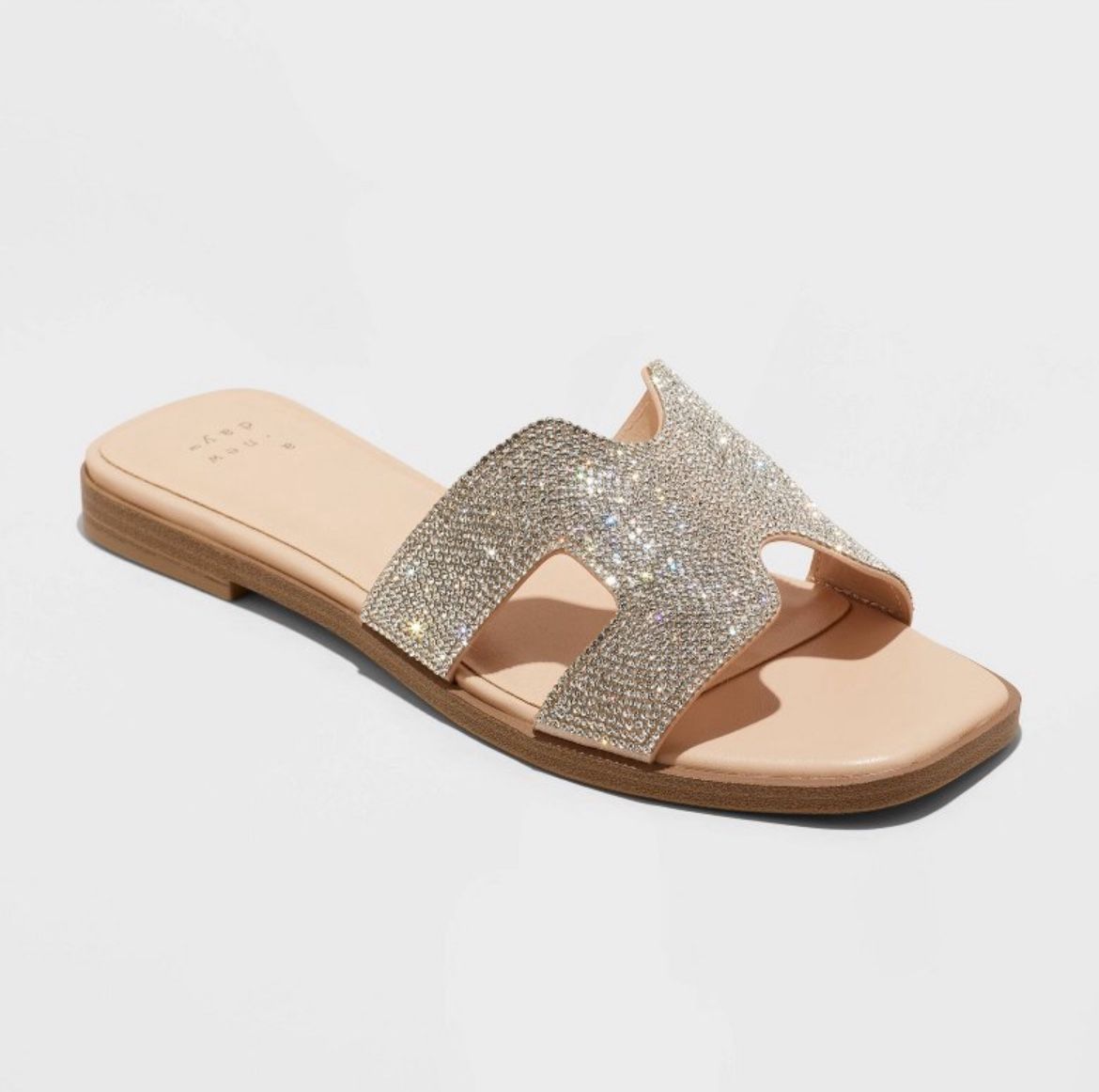 Nina Rhinestone Flat Sandals- A New Day