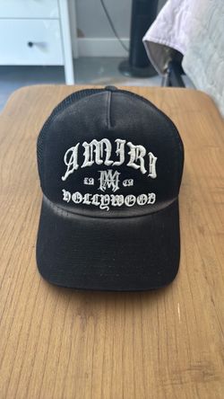 Amiri Hollywood Black Trucker Hat