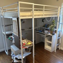 Metal Framed Loft Bed (Full Size)
