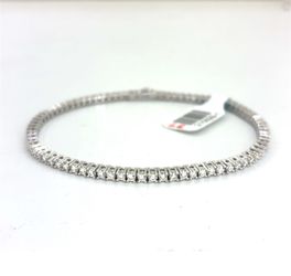 925 Sterling Silver 7” Moissanite Tennis Bracelet 7.10g 2.5CT 215699