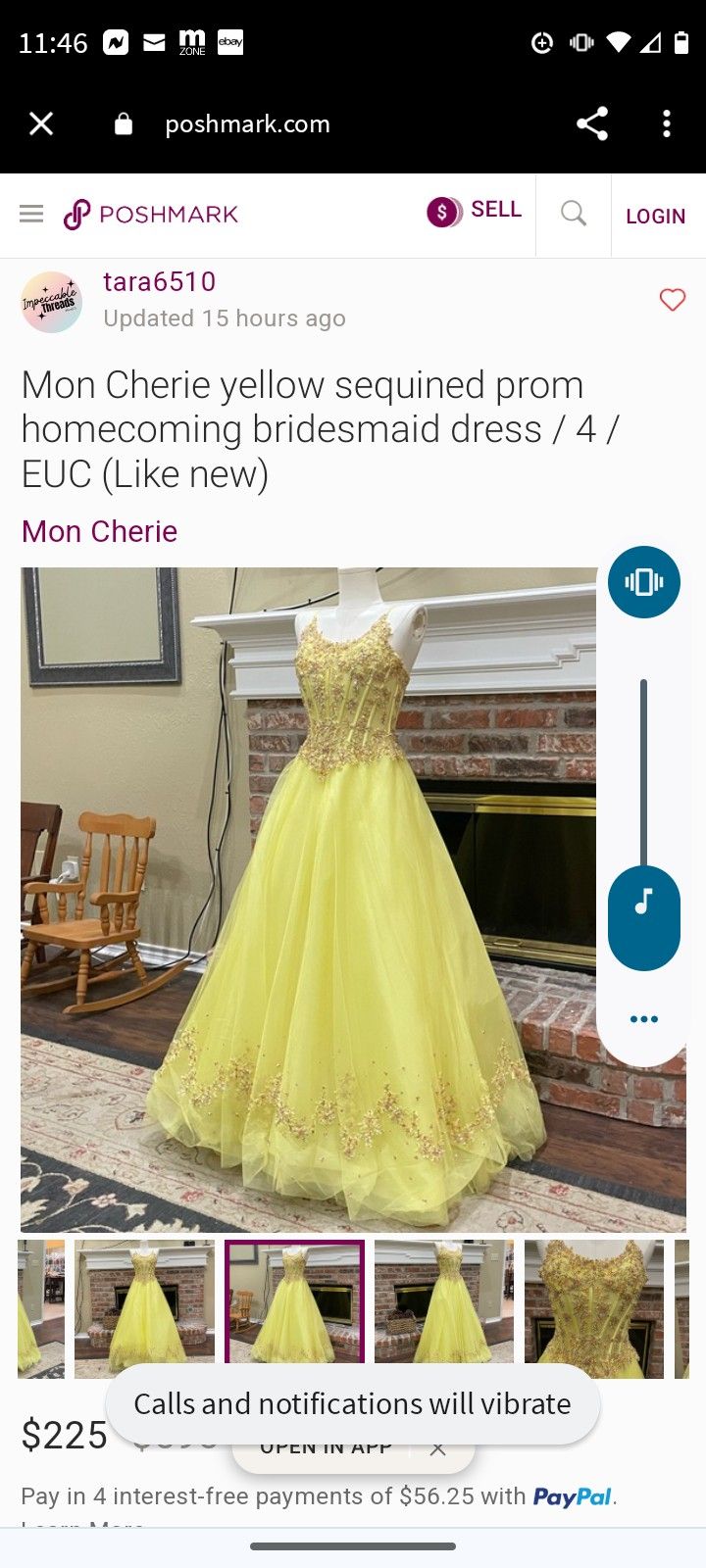 Prom/formal Ball Gown Yelloe