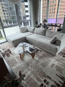 Poly & Bark Marcel 122" Left-Facing Sectional, Bright Ash (Retail $2,599) - $1,600 (Chicago Loop)