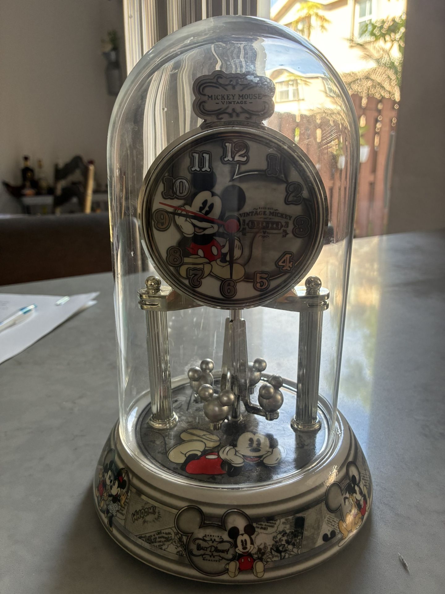 Vintage Disney Mickey Mouse Pendulum Clock