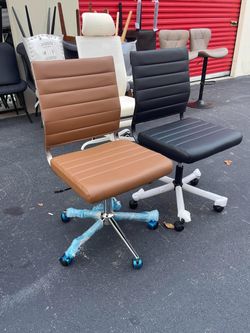 Armless Office Chair with Chrome Base