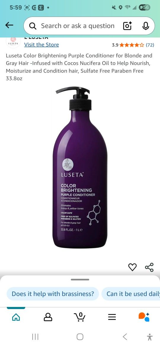 Luseta Color Brightening Purple Conditioner