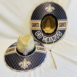 New Orleans Saints Straw Hat just in time for the summer heat great Gift 🎁 order now (I also have other Teams) 
