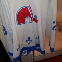 Vintage Authentic Game Worn CCM Quebec Nordiques Jersey 