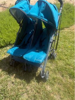 Joovy Twin Groove Ultralight Double Stroller – Turquoise