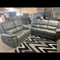NEW LEATHER SOFA & LOVESEAT 