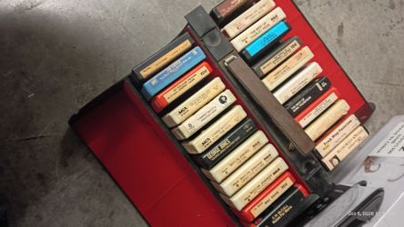 Vintage Country 8-Track Tape Collection with Case