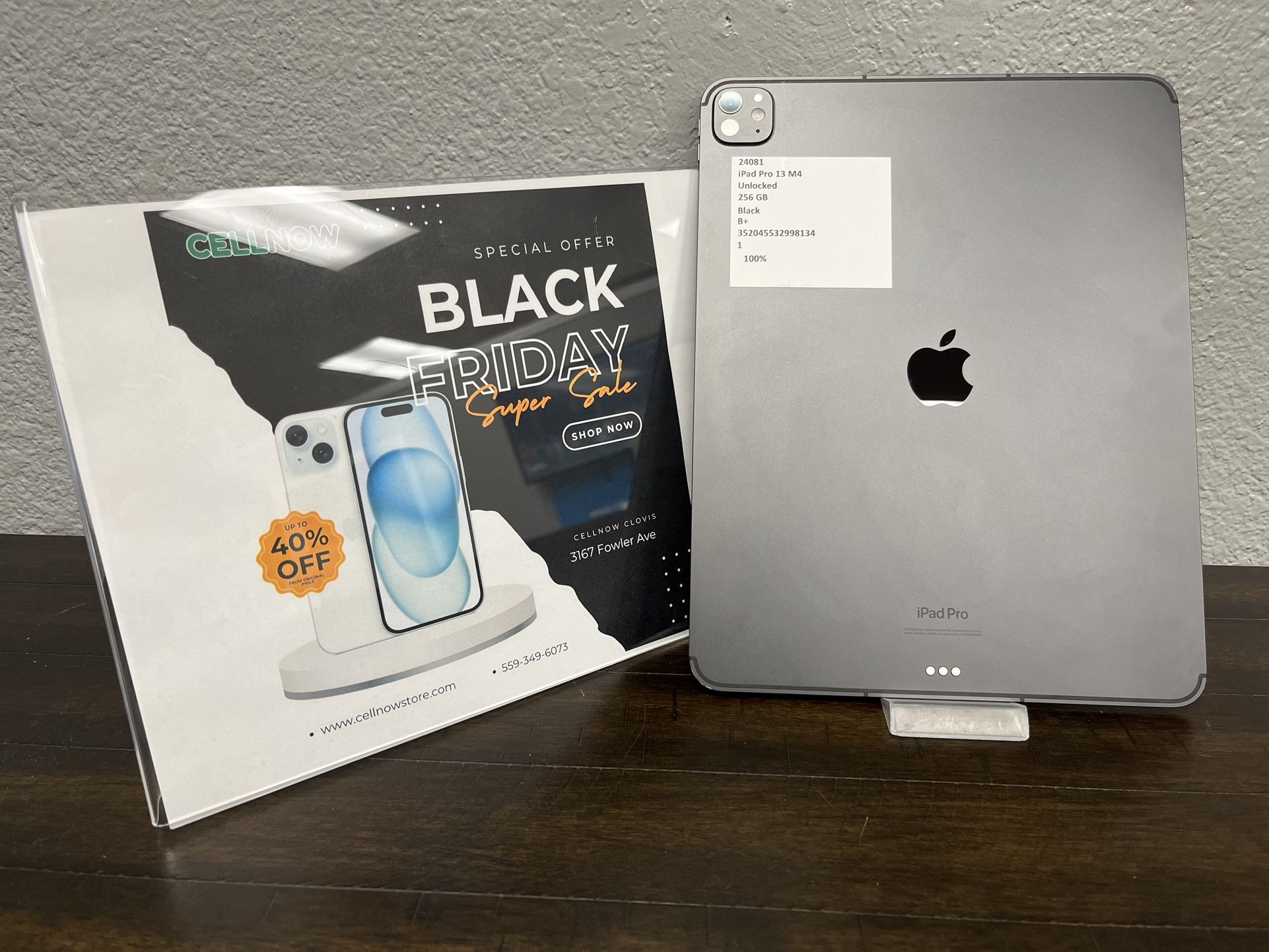 Black Friday Deals! iPad Pro 13” M4 Cellular 256GB - Black