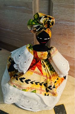 Handmade Senegal-West African cloth Doll -traditional attire-collectible