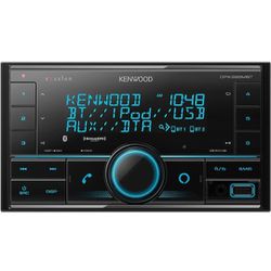 Kenwood DPX395MBT Double DIN in-Dash Digital Media Receiver with Bluetooth (Does not Play CDs) | Mechless Car Stereo Receiver | Amazon Alexa Ready - B