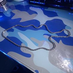 Solid Silver rope chain 3.5mm 24 in