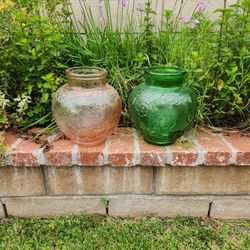 Italian Glass Vases Pots Flower Holders