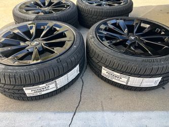 New Tesla model 3 rims and tires 19” Oem factory wheels rines y llantas nuevas fits Tesla model 3 Tesla model Y