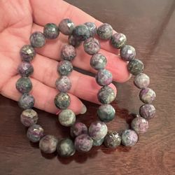 natural Raw ruby sapphire bracelets 