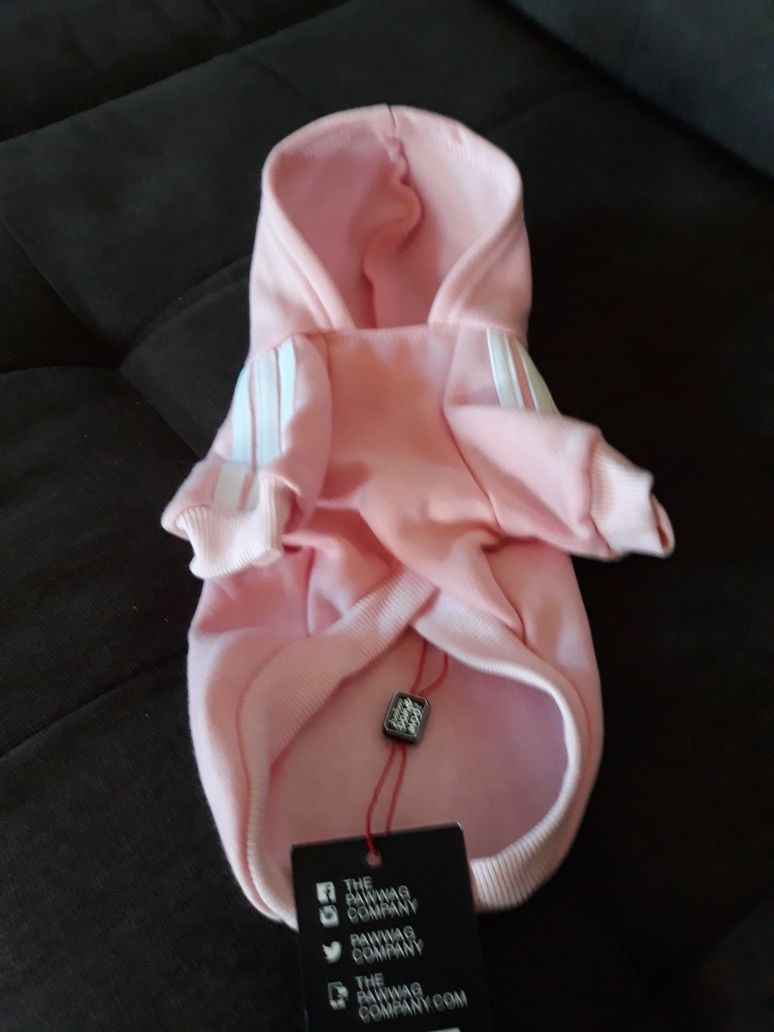 NWT Adidog Hoodie in Light pink size small