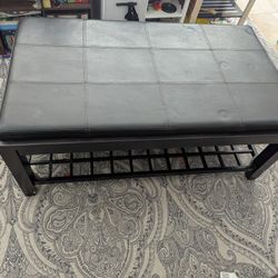 Free Faux Leather Top coffee Table 