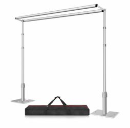 8.5x10ft Double Crossbar Pipe and Drape Stand Kit, Heavy Duty Backdrop