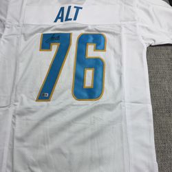 Joe Alt Signed Autograph Custom Jersey -Beckett Coa- L.A. Chargers