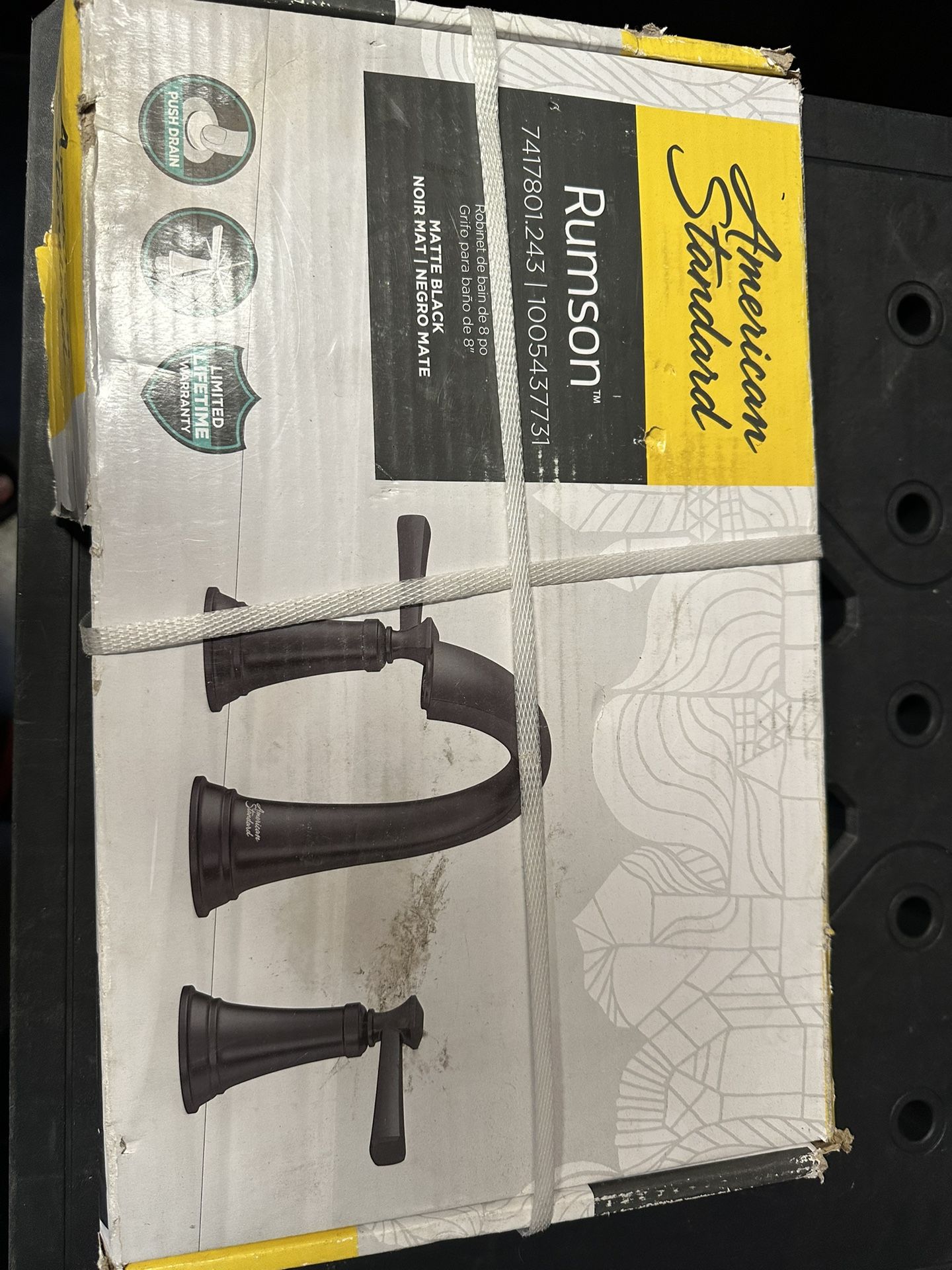 2-Handle Bathroom faucet in Matte black (8in) - $120
