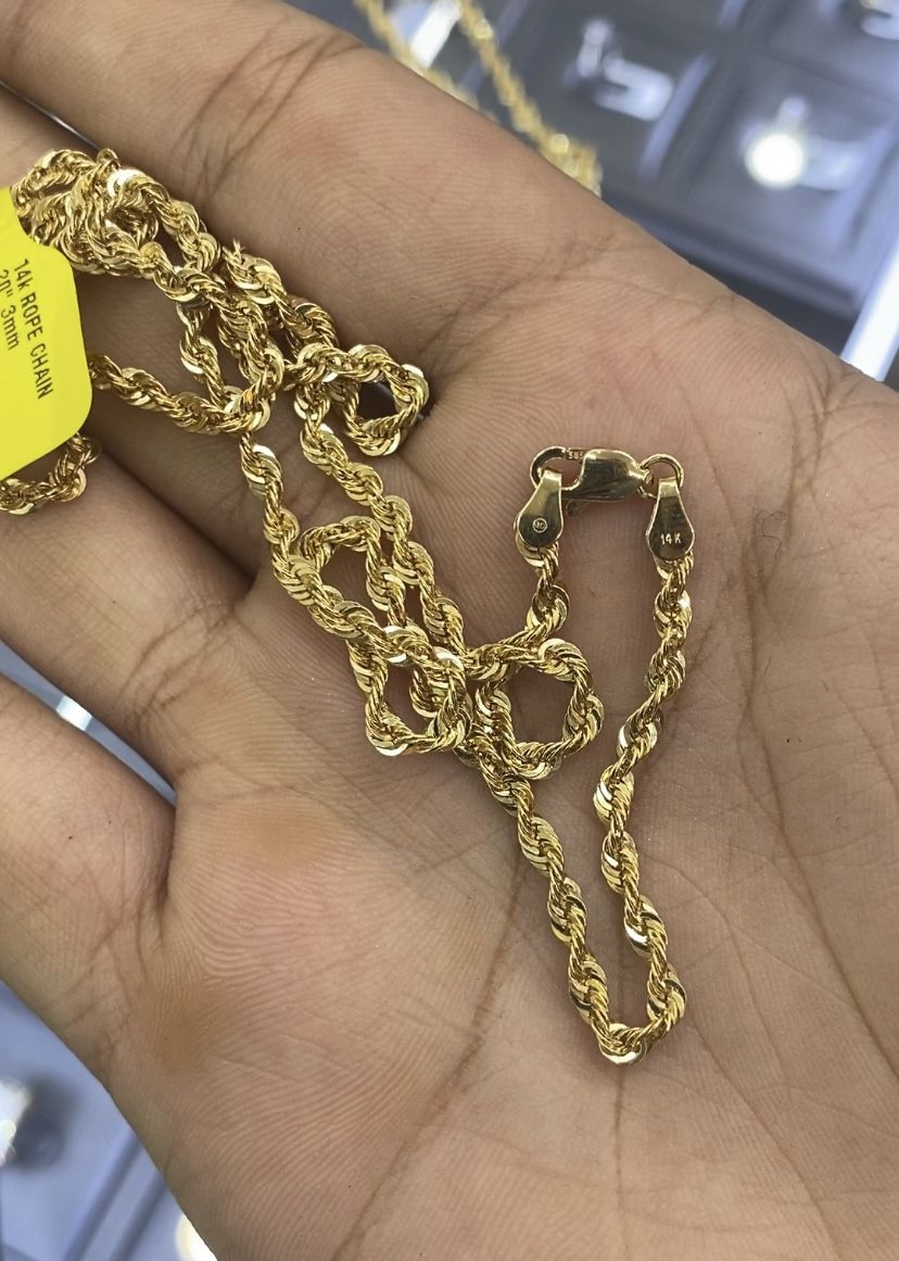 14k Gold Rope Chain