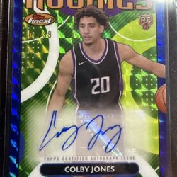 23/24 Topps Finest RC Colby Jones Auto Blue 02/99