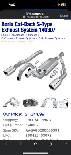 Dual Borla S Type Exhaust