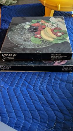 MIKASA crystal buffet plates 11" and 13"