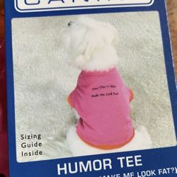CASUAL CANINE Humor Tee "Does This T-Shirt Make Me Look Fat?" Dog Pet sz X-Small
