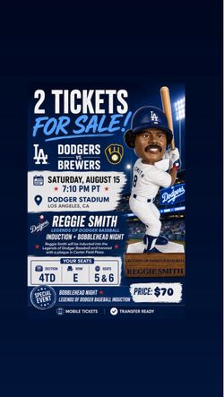Dodgers Game Reggie Smith Bobblehead Night