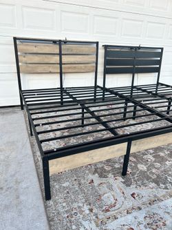 Full Size Bed frame with ports and LED lights- $99.999- READ Description