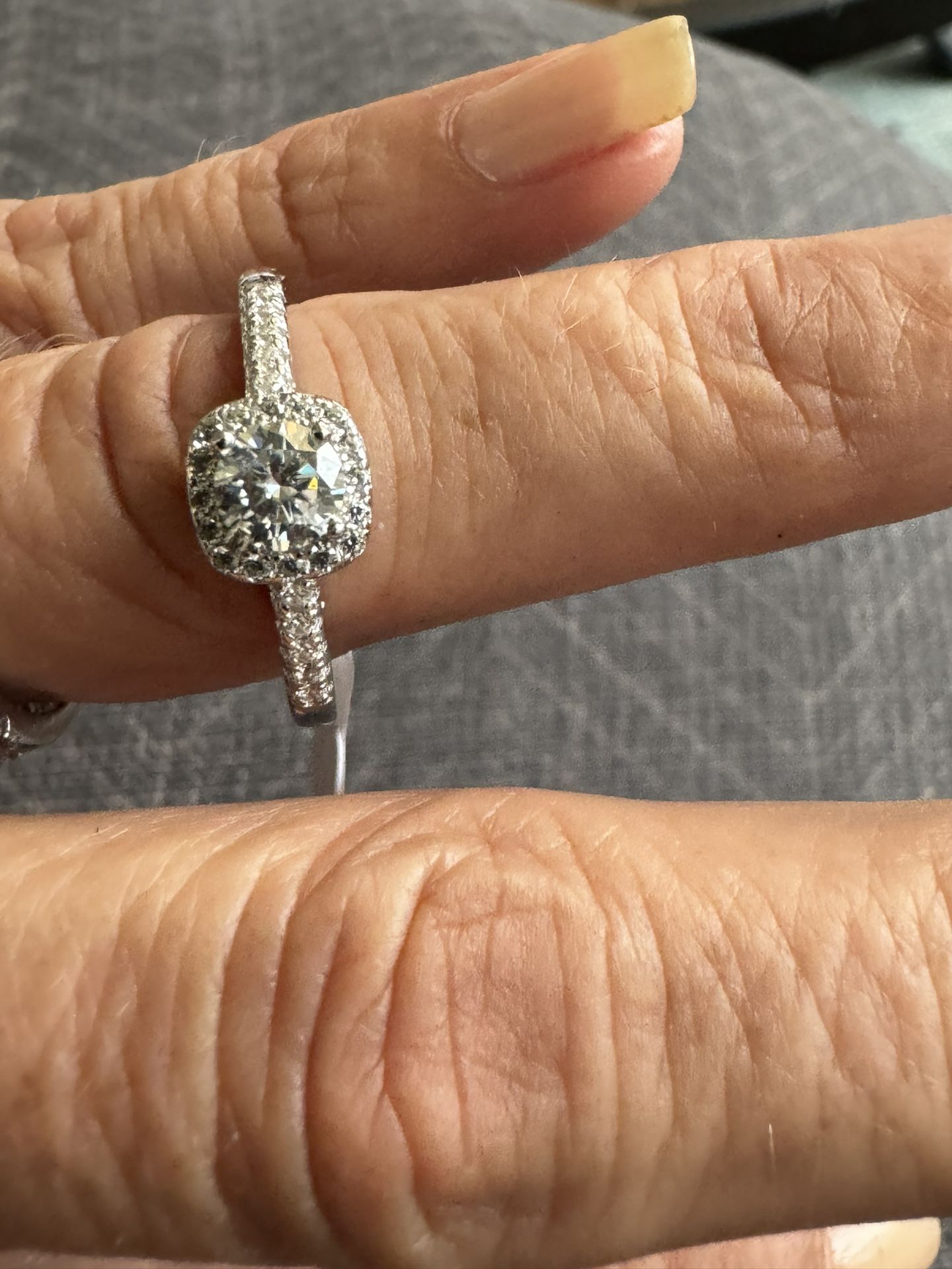 Moissanite Engagement Ring.  Check Out My Other Listings,all Are Negotiable. 