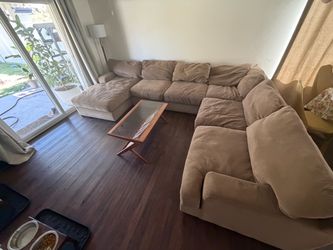 Large brown U shaped sectional