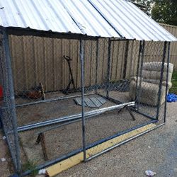 8x10 Dog Kennel With Cool Roof Tin Above.  