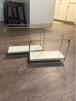 2 Hanging wall shelves $5