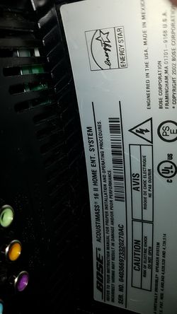 Bose Acoustimass 16 II speaker system sub 5 double cubes