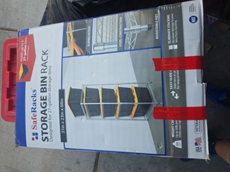 SafeRacks Storage Bin Rack 31x23x68in Steel — Holds 5 x 27-Gallon Bins