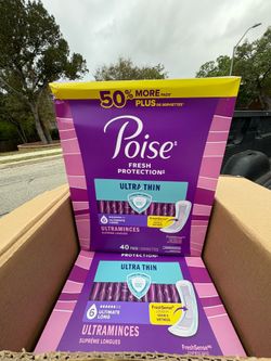 Poise Ultra thin  Ultimate Long Pads 120ct