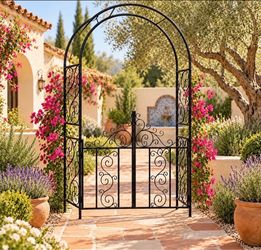 Metal black Garden Arch Door