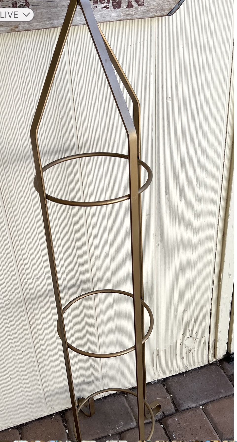 Wrought Iron 54” Tall Round Rack Plant Pot Holder Stand - 3 Tier