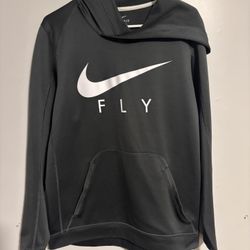 Nike Fly Dri Fit Mens Charcoal Gray Hoodie Athletic SweatShirt Size Large